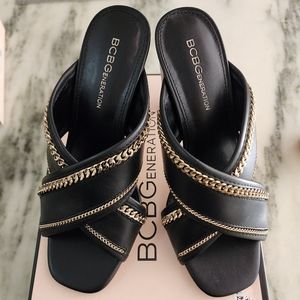 BCBGeneration Wabbi Slide Sandal Black -7.5 sz